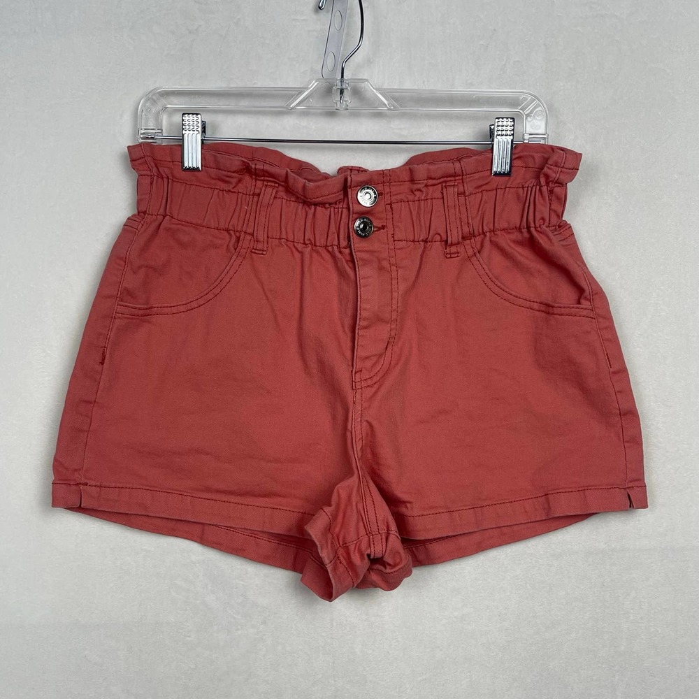 Wild‎ Fable Red Cotton Spandex Elastic Waist High Rise Shorts Paper Bag MEDIUM